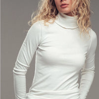 Contrast Seam Turtleneck