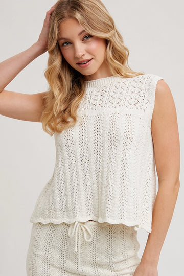 Bluivy Sleeveless Knit Sweater Top