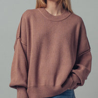 Oversized Cotton Blend Sweater