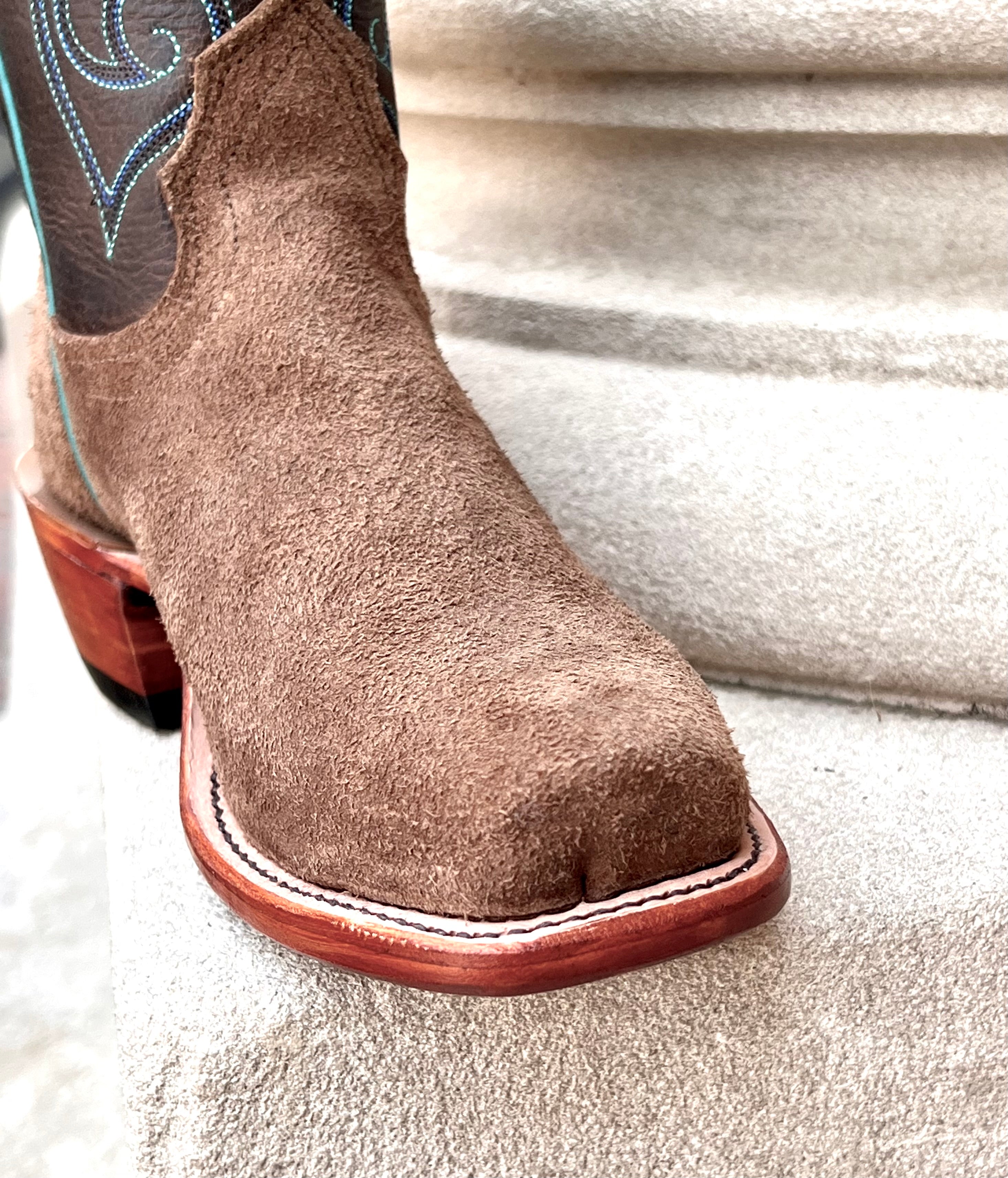 Fenoglio Chocolate Fuji Rough Outs w/ Turquoise – LY Outfitters