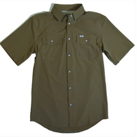 Ferrell Brand Khaki Short Sleeve Snap Shirt