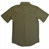 Ferrell Brand Khaki Short Sleeve Snap Shirt