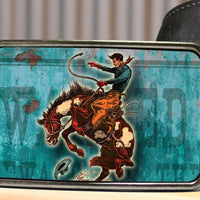 Bungalow Blue Wild West Cowboy Belt Buckle