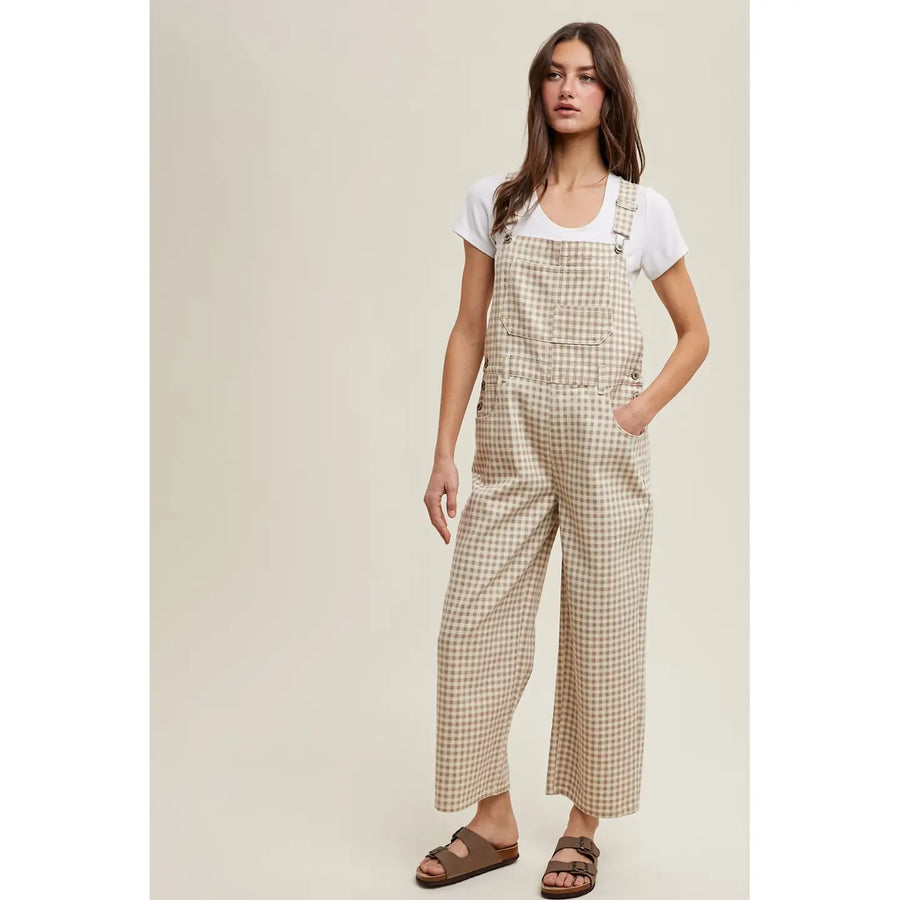 Gingham Overalls