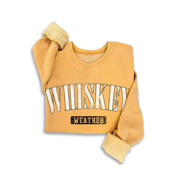 HRT & LUV Whiskey Weather Sweatshirt Mustard