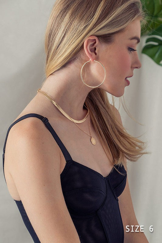 Urban Daizy Gold Dipped Hoops Earrings Large