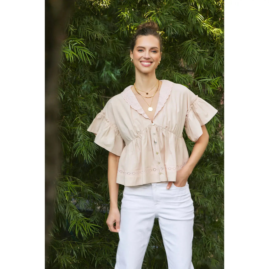 Airy Button-Down Blouse