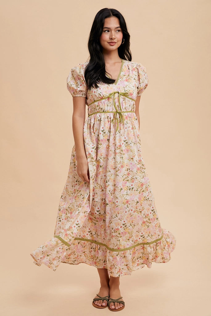 Bow Floral Dress