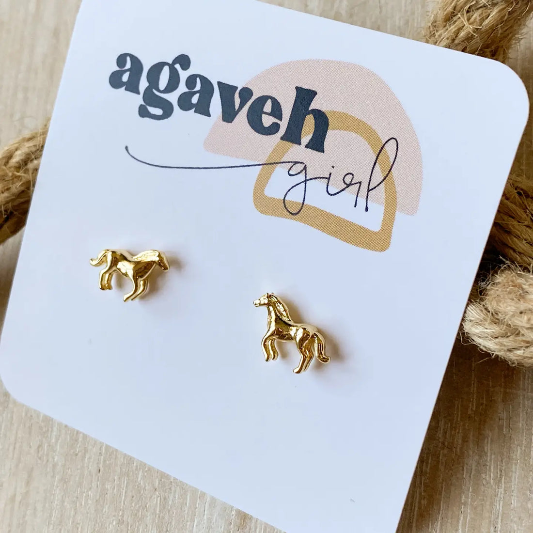 Agaveh Giddy Up Earrings Gold