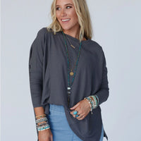 Three Bird Nest Rosemary Contrast Long Sleeve Top