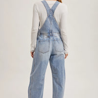 Bluivy Denim Barrel Overalls Light Wash