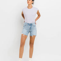 Vervet High Rise Midi Shorts Double Trouble