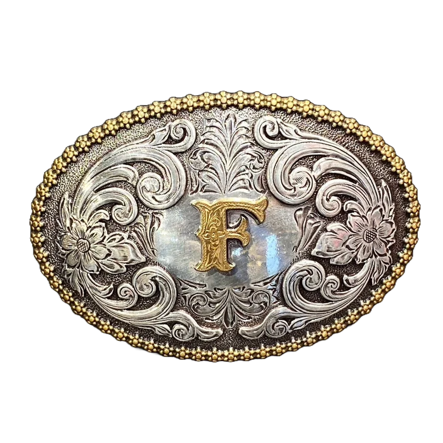 M & F Oval Initial Buckle 37072