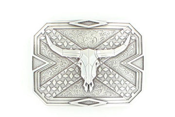 Nocona Rectangle Steer Head Skull Buckle 37680