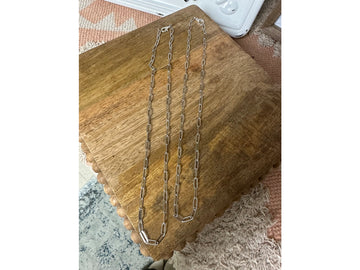 The Branded Blue Roan Paperclip Chain Necklace