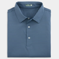 GenTeal Heathered Pinstripe Performance Polo Nile Stripe