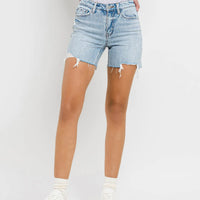 Vervet High Rise Midi Shorts Double Trouble