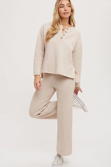 Cream Knit Set