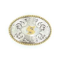 M & F Oval Initial Buckle 37072