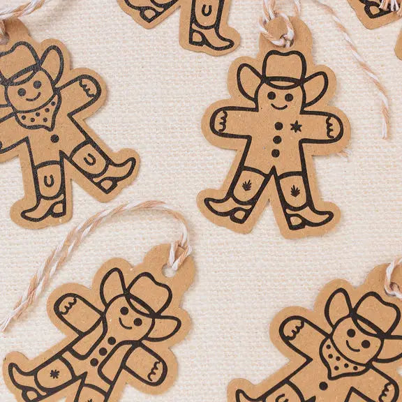 Gingerbread Cowpokes Gift Tags