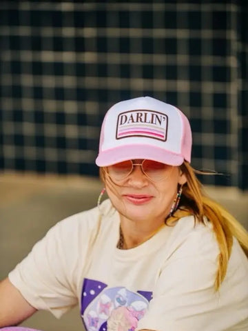 Crazy Consuela Darlin Pink/White Trucker Hat
