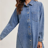 Bluivy Denim Button Down Shirt Dress