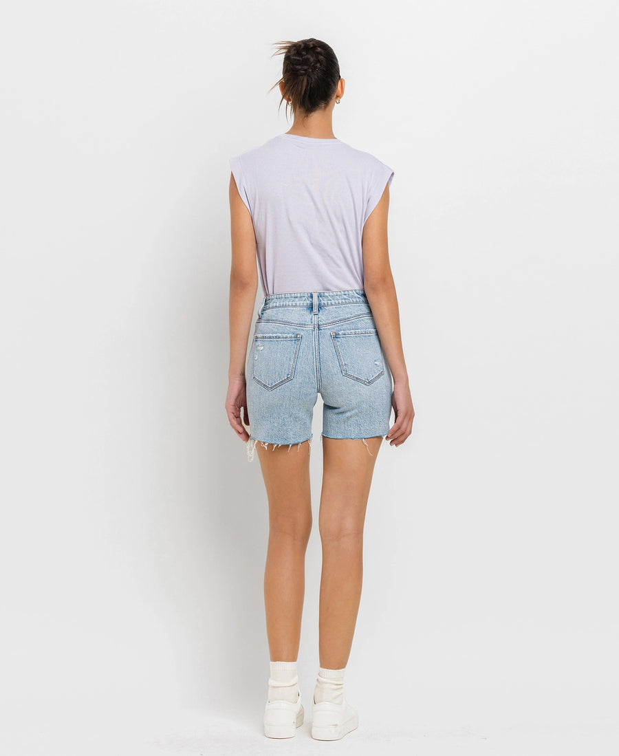 Vervet High Rise Midi Shorts Double Trouble