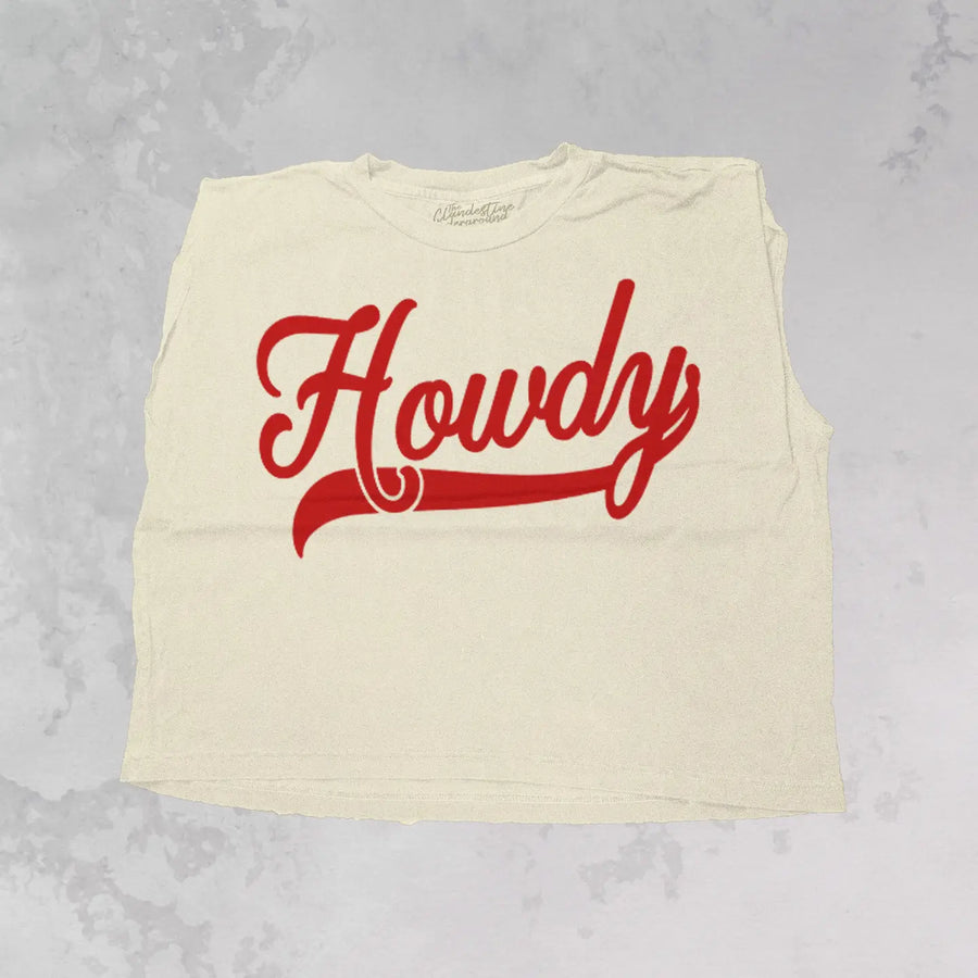 Howdy Cropped Muscle Tee