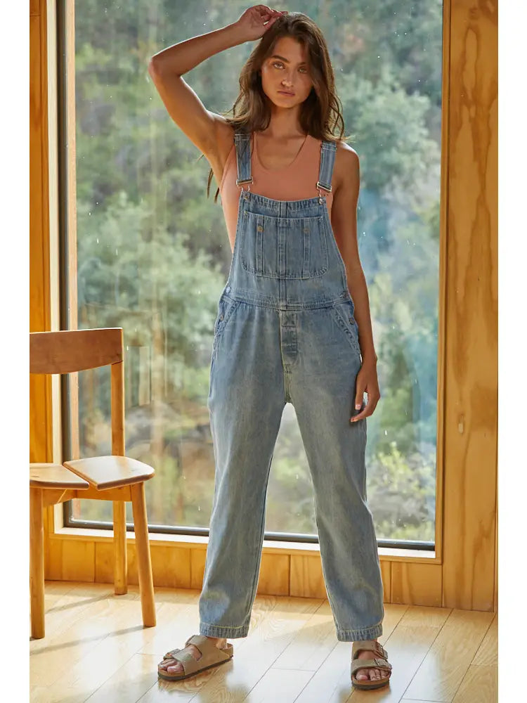 By Together Rake It Up Denim Overalls