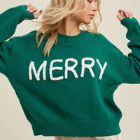 Wishlist Merry Fluffy Patch Sweater