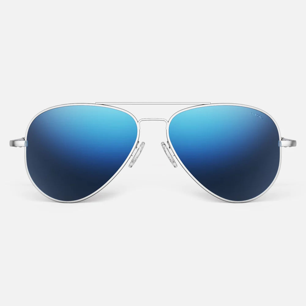 Randolph Sunglasses CR176 57mm CONCORDE - MATTE CHROME & ATLANTIC BLUE