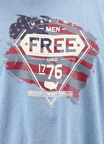 Drover Cowboy Threads T-Shirt - Making Men Free Since 1776 Tee