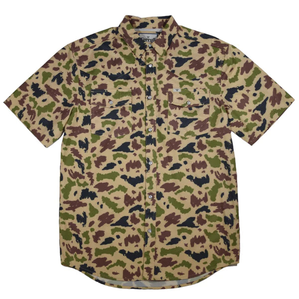 Ferrell Brand Camo Short Sleeve Snap Shirt