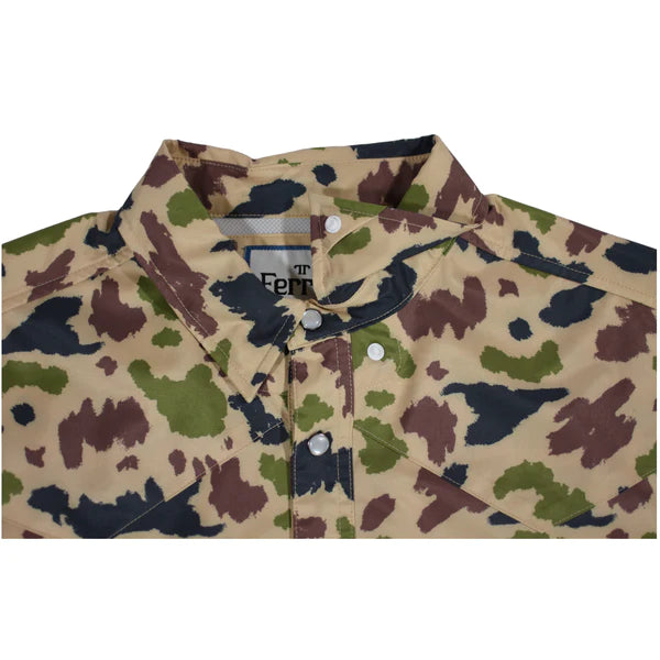 Ferrell Brand Camo Short Sleeve Snap Shirt