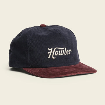 Howler Bros Unstructured Snapback Hat Navy/Burgundy