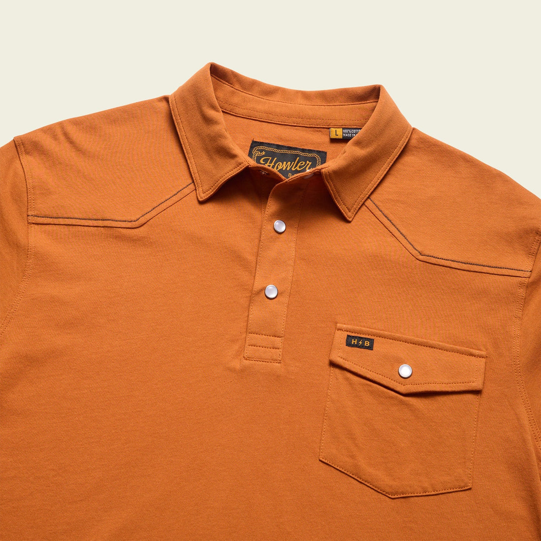 Howler Bros Ranchero Polo Adobe