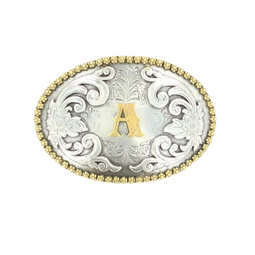 M & F Oval Initial Buckle 37072