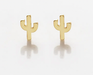 Stitch and Stone Tiny Cactus Stud Earrings