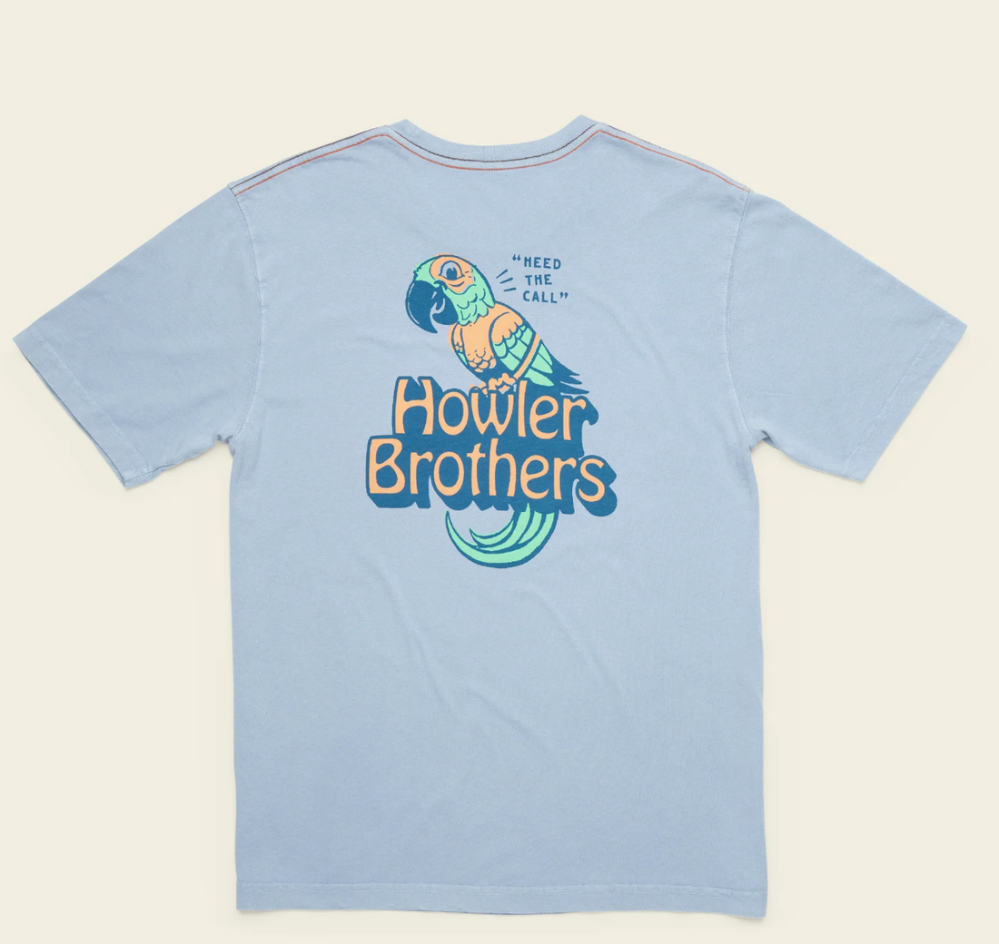 Howler Bros Cotton T - Chatty Bird: Dusty Blure