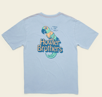 Howler Bros Cotton T - Chatty Bird: Dusty Blure