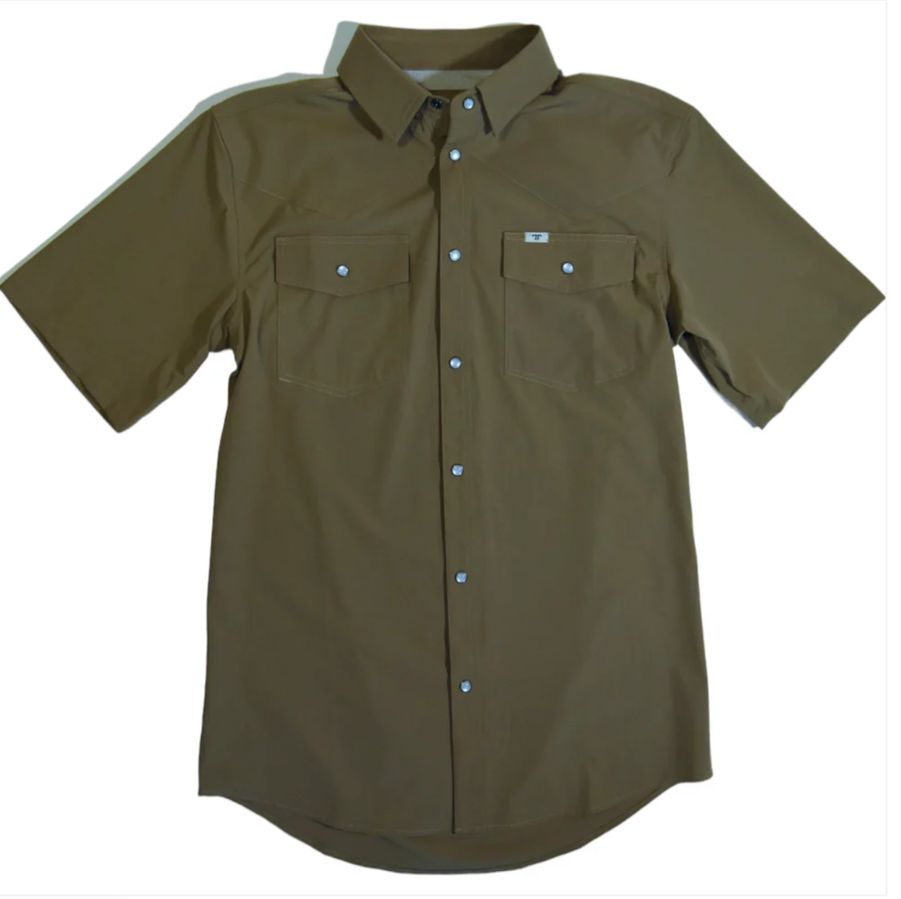 Ferrell Brand Kahki Short Sleeve Snap Shirt