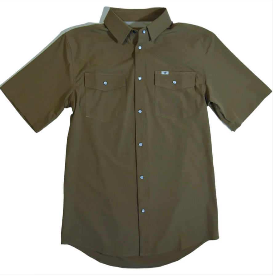 Ferrell Brand Kahki Short Sleeve Snap Shirt