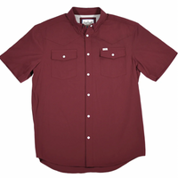 Ferrell Brand Maroon Short Sleeve Snap Shirt