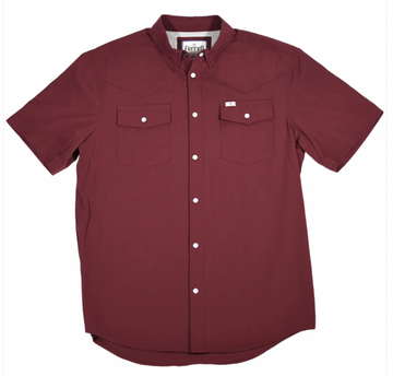 Ferrell Brand Maroon Short Sleeve Snap Shirt