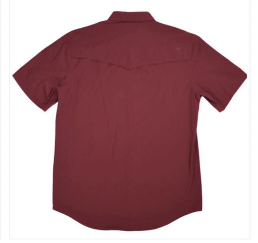 Ferrell Brand Maroon Short Sleeve Snap Shirt