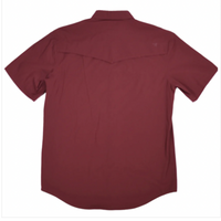 Ferrell Brand Maroon Short Sleeve Snap Shirt