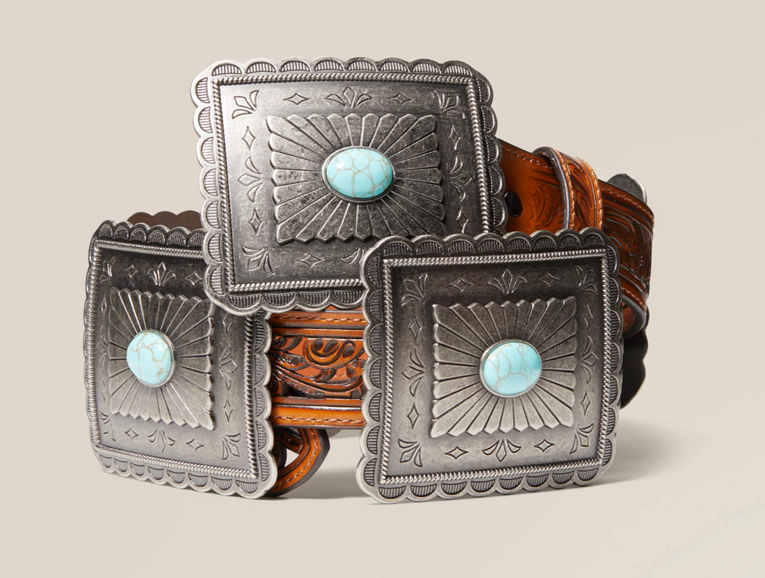 Turquoise Burst Concho Belt