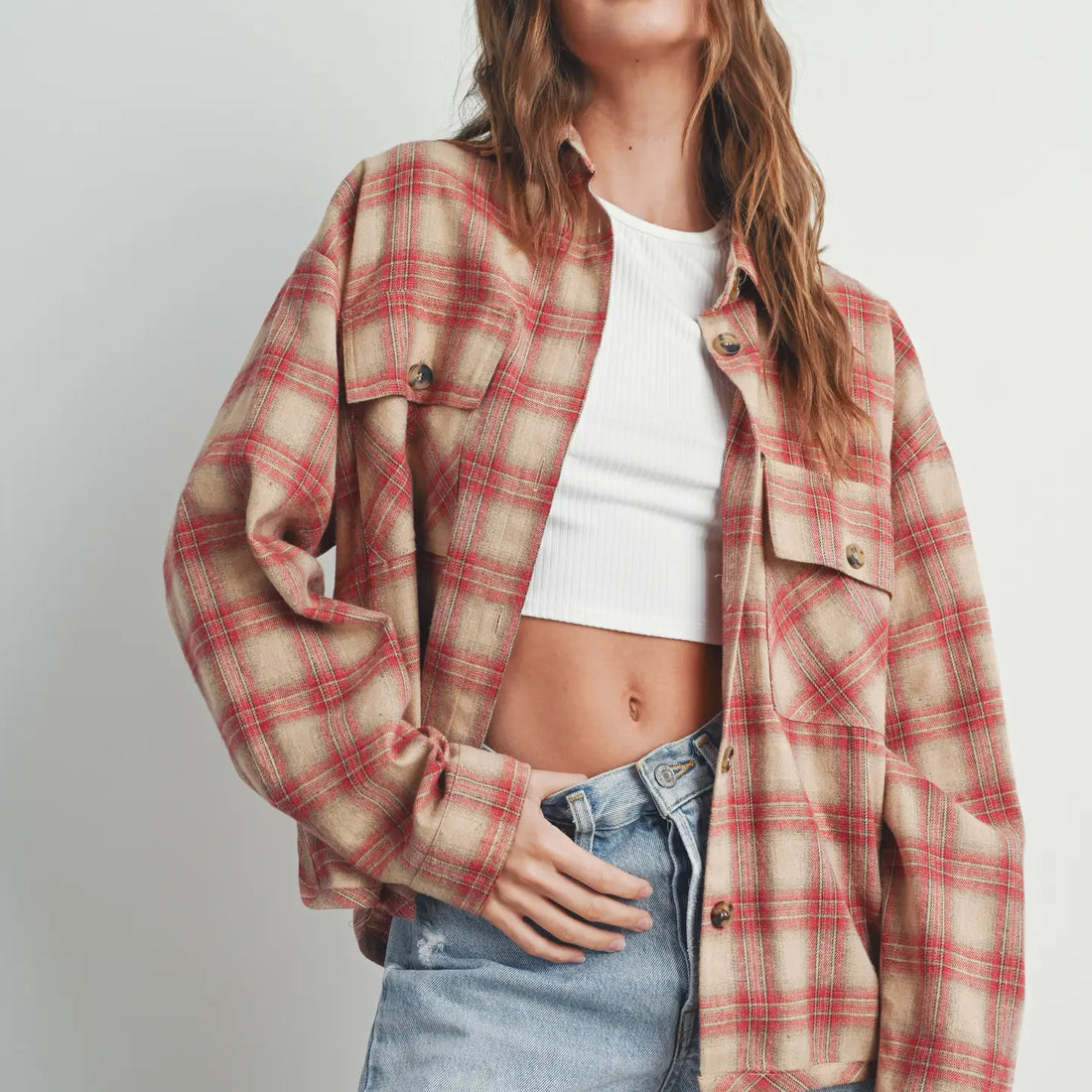 Buttermelon Plaid Jacket