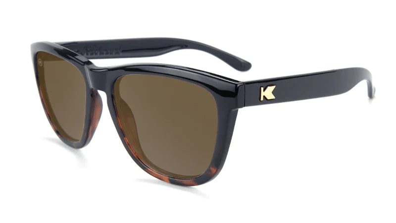 Knockaround Glossy Black and Tortoise Shell Fade / Amber Premiums