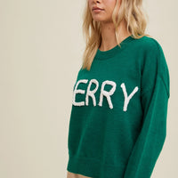 Wishlist Merry Fluffy Patch Sweater